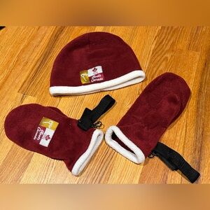 Roots Olympic Fleece Winter Hat and Mittens Set